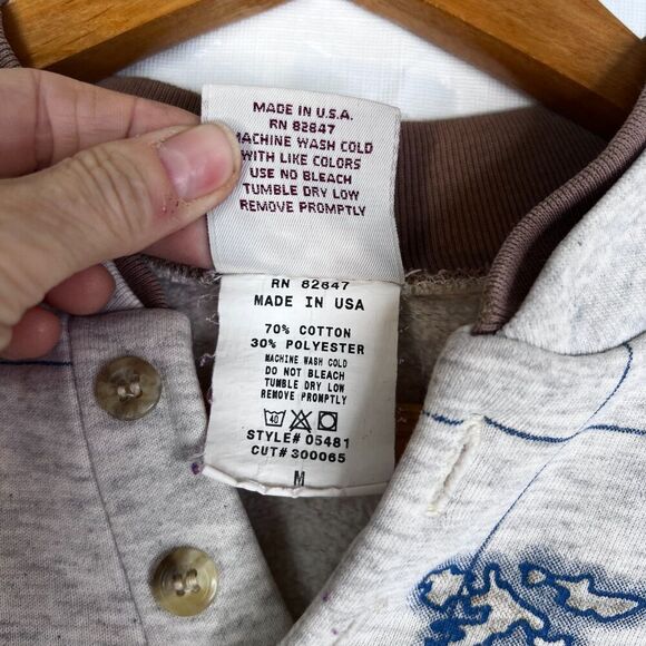 Art Unlimited SportsWear VTG Travel Nautical Map Sweater Cotton Blend Size MD - Picture 8 of 9